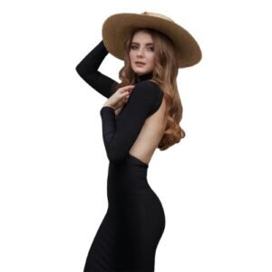 Eterna long dress black